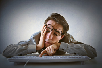 Sleepy worker