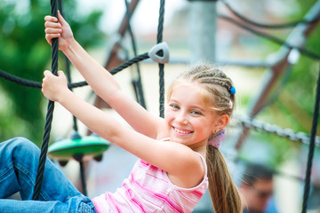 little girl on a playground