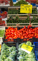fruit and vegetable open air market in Italy