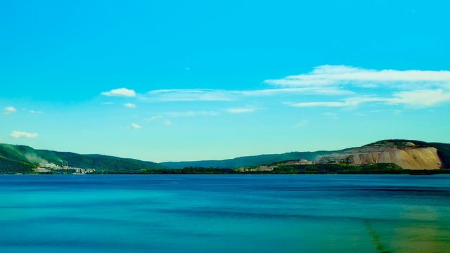 time lapse of the mining plant and quarry