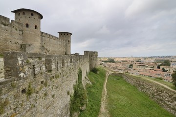 Fototapeta na wymiar View of Carcassonne - France