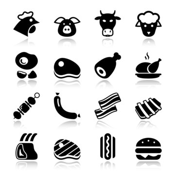 meat black icons reflex