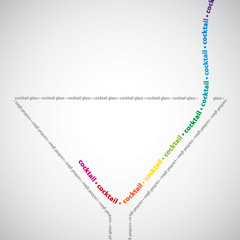 Bright cocktail made from words in vector format.