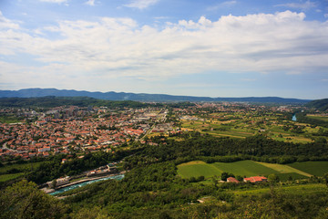 Fototapeta na wymiar Gorizia and Nova Gorica