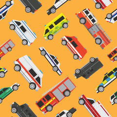 Seamless pattern service cars