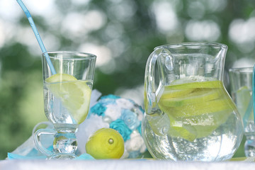 homemade lemonade on the table
