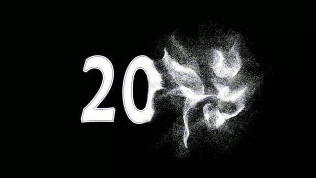 Motion graphics with 2015 New Year celebration background