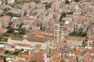 Fototapeta na wymiar View of the city of Hvar in Croatia.
