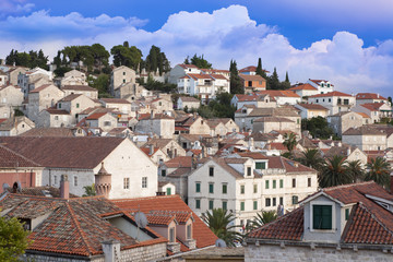 Obraz premium View of the city of Hvar, Croatia.