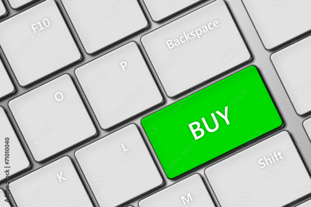 Aufkleber computer keyboard with buy key