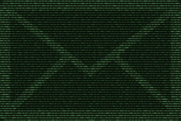 green mail abstract with the background of binary code