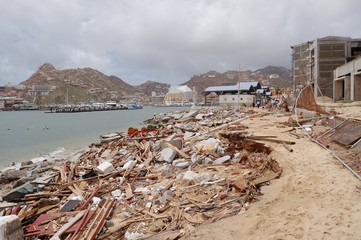 Damaged by hurricane Odile marine of Cabo San Lucas