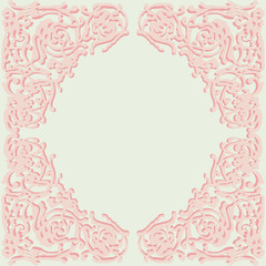 Exquisite frame, doodle style ornamental design
