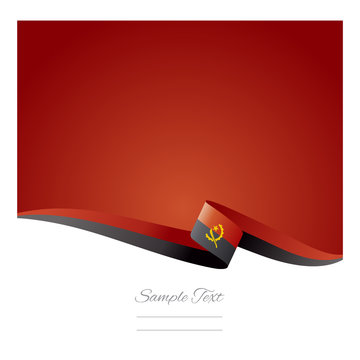 Abstract color background Angolan flag vector
