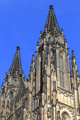 Fototapeta na wymiar Detail of the gothic St. Vitus' Cathedral on Prague Castle