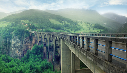 Fototapeta na wymiar Bridge dzhurzhevicha Montenegro