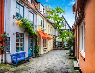 Historic Schnoorviertel in Bremen, Germany