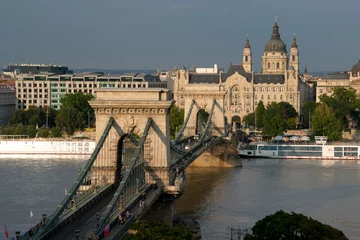Deurstickers Kettingbrug Chain Bridge in Budapest