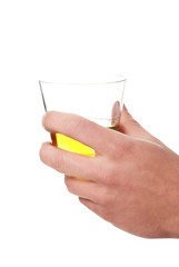 Yound man in depression, drinking alcohol