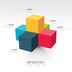 Vector template for infographic