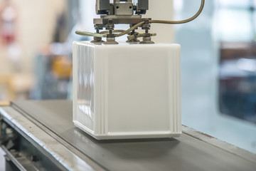 Industrial robot working in factory