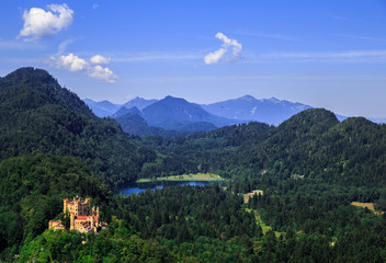 Fototapeta na wymiar Castle Hohenschwangau in Alps, Germany