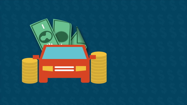 Car and money, Animation Design, HD 1080