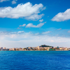 Naklejka na ściany i meble Cartagena skyline Murcia at Mediterranean Spain