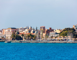 Fototapeta na wymiar Cartagena skyline Murcia at Mediterranean Spain