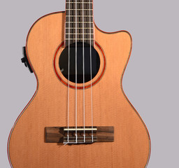 Fototapeta premium Ukulele body on black background