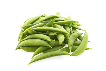 garden pea isolated on white background