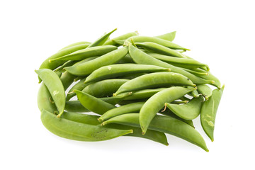 garden pea isolated on white background