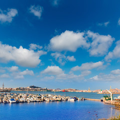Naklejka na ściany i meble Cartagena Murcia port marina in Spain