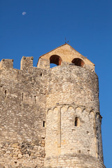 Stone castle on the rock in ancient Calafell town, Spain