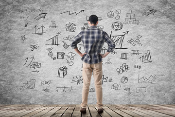 business plan on wall