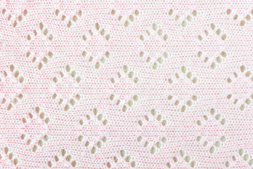 Pink Crochet Cloth Texture Background