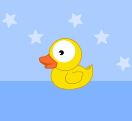 a toy duckling bath