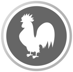 a rooster in a grey Panel