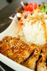 Rice with Chicken Teriyaki