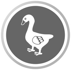 a goose in a grey Panel