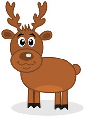 a deer christmas smiling