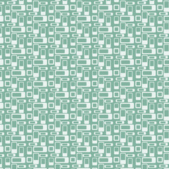 Fototapeta premium Green Rounded Corner Rectangle Pattern on Pastel Background