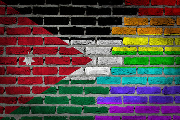 Dark brick wall - LGBT rights - Jordan