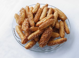 tasty cakes with sugar and cinnamon