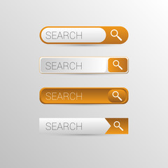 Fototapeta premium Orange Search Buttons