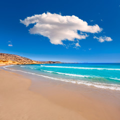 la carolina beach in Murcia  at Mediterranean sea