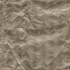 background of crumpled  foil painted  brown