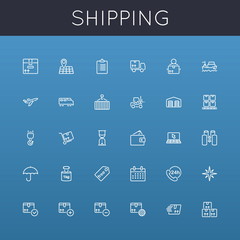 Vector Shipping Line Icons