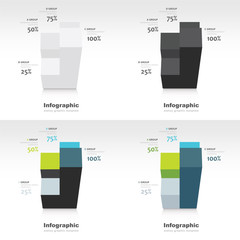 3d infographic template  top view sets