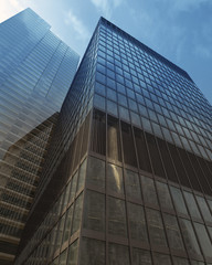 Fototapeta na wymiar Skyscraper's glass walls